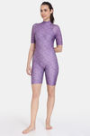 Zelocity Padded Swimsuit With Zipper - Chinese Violet — thumbnail 4